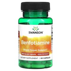 Swanson Benfotiamine 160 mg 60 капсул Тіамін (B-1)