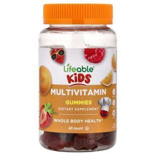 Lifeable Kids Multivitamin Gummies 60 жувальних цукерок Мультивітаміни для дітей