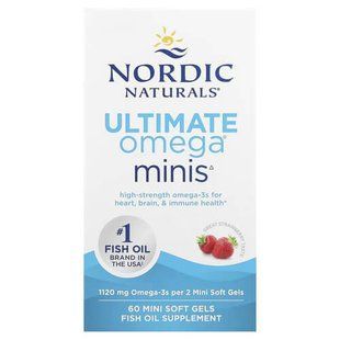 Nordic Naturals Ultimate Omega 2X Strawberry 1,120 mg 60 міні-капсул Омега-3