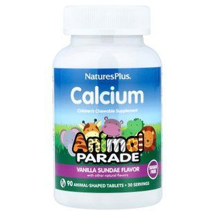 NaturesPlus Calcium Children's Chewable (Без сахара) 90 сосательных таблеток Кальций для детей
