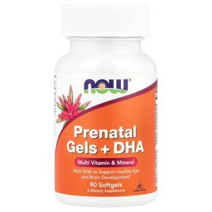 NOW Prenatal Gels + DHA 90 рідких капсул Вітаміни для вагітних