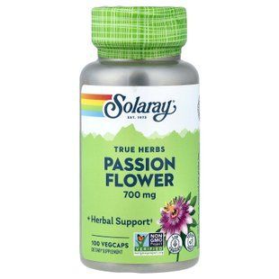 Solaray True Herbs Passion Flower 700 mg 100 VegCaps Пассифлора