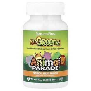 NaturesPlus Children's Chewable Green 90 Animal-Shaped Tablets Другие экстракты