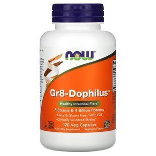 NOW Gr8-Dophilus 120 капсул Пробіотики та пребіотики