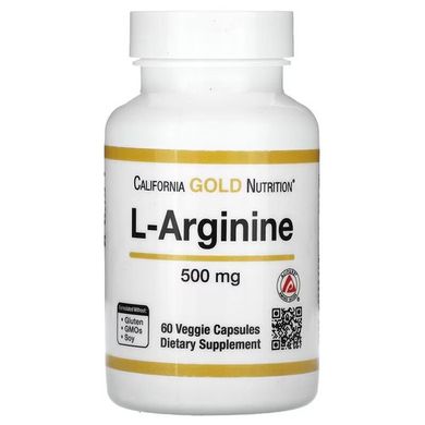 California Gold Nutrition L-Arginine 60 капс. Аргинин