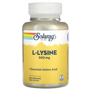 Solaray L-Lysine 500 mg 120 растительных капсул Лизин